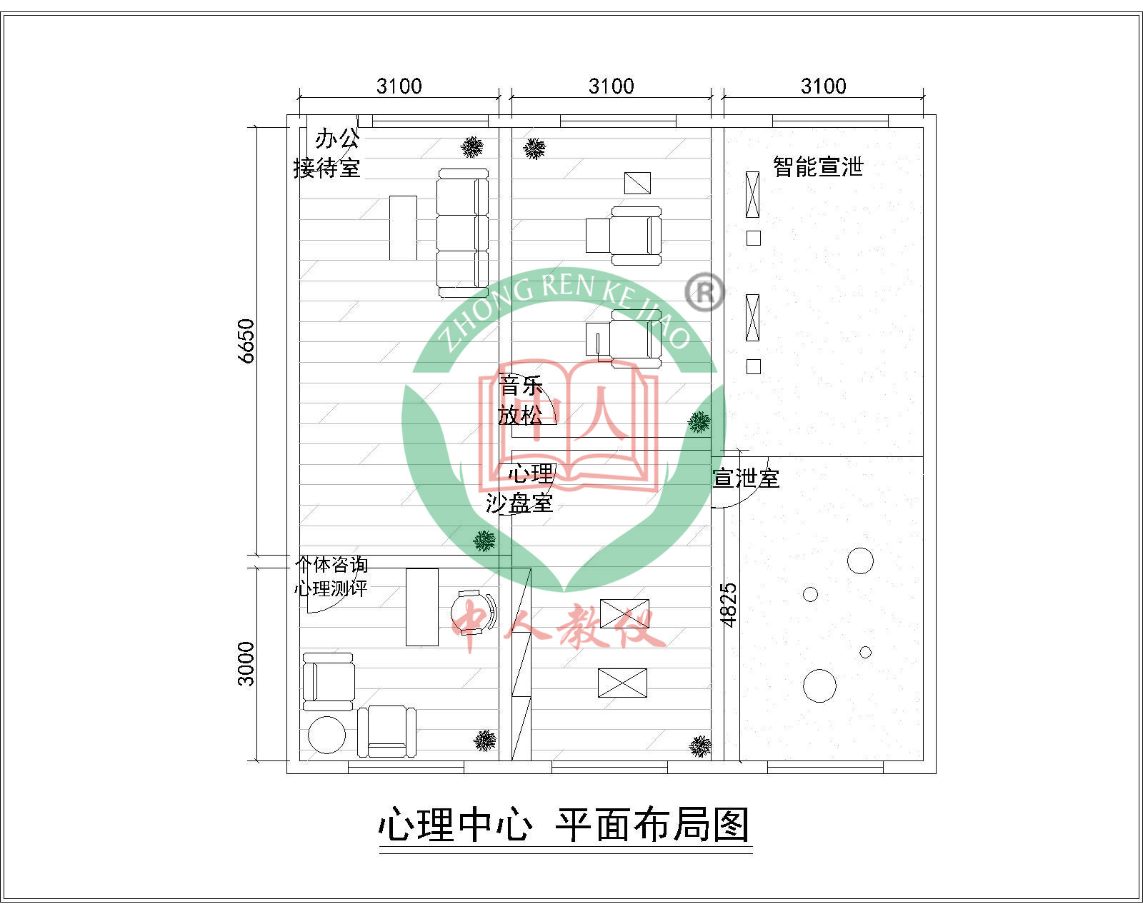 心理实训室方案,心理放松实验室建设,心理教学设备